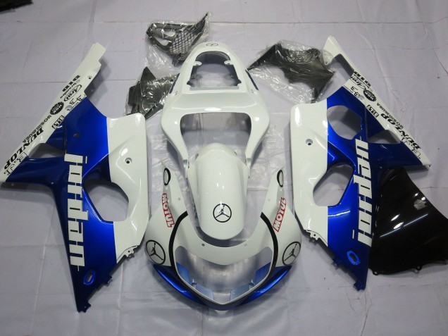 00-02 Jordan Blau & Weiß GSXR 1000 Verkleidung