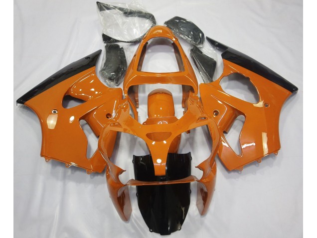 00-02 Orange Glänzend & Schwarz ZX6R Verkleidung