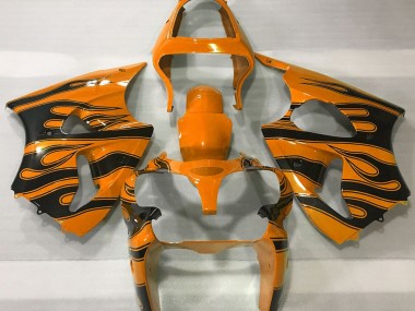 00-02 Orange & Schwarz Flamme ZX6R Verkleidung