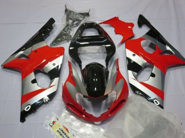 00-02 Rot-Silber & Schwarz GSXR 1000 Verkleidung