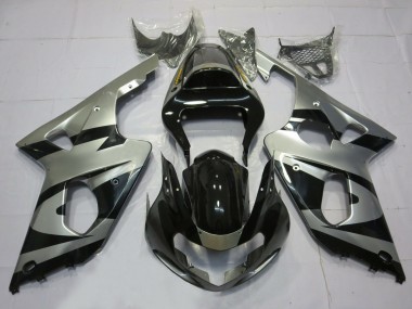 00-02 Silber & Schwarz OEM Stil GSXR 1000 Verkleidung