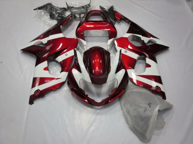 00-02 Tiefrot & Weiß GSXR 1000 Verkleidung