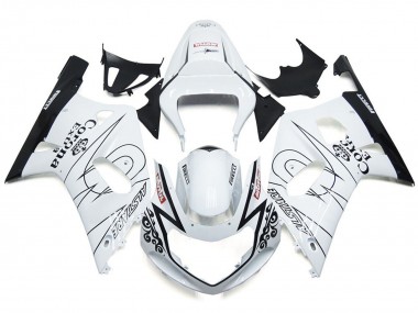 01-03 Glänzend Weiß Corona & Schwarz GSXR 600-750 Verkleidung