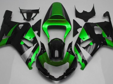 01-03 Glänzend Grün & Schwarz GSXR 600-750 Verkleidung