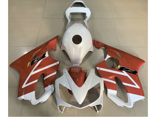 01-03 Glänzend Weiß & Orange CBR600 F4i Verkleidung