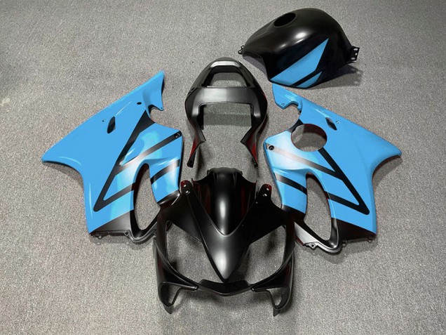 01-03 Matt Schwarz & Hellblau CBR600 F4i Verkleidung