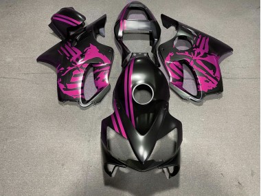 01-03 Matt Schwarzer & Rosa Totenkopf CBR600 F4i Verkleidung