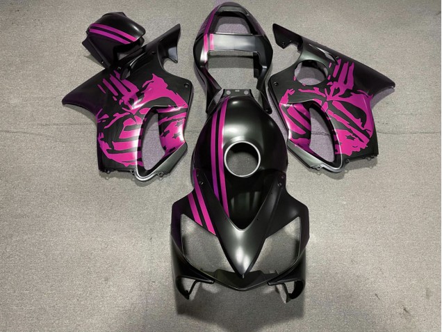 01-03 Matt Schwarzer & Rosa Totenkopf CBR600 F4i Verkleidung