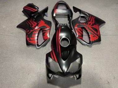 01-03 Matt Schwarzer & Rot Totenkopf CBR600 F4i Verkleidung