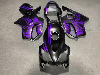 01-03 Matt Schwarzer & Violetter Totenkopf CBR600 F4i Verkleidung