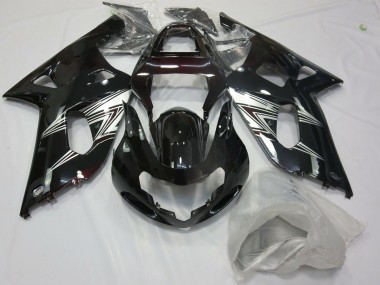 01-03 Schwarz Silber Glanz GSXR 600-750 Verkleidung