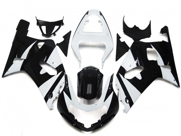 01-03 Weiß & Schwarz Stil OEM GSXR 600-750 Verkleidung