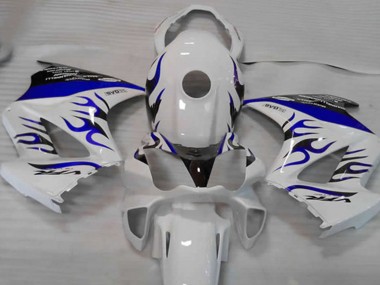 02-12 Weiß Blau Flamme VFR800 Verkleidung