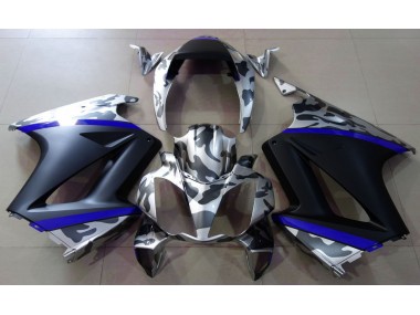 02-12 Grau Tarnung & Blau VFR800 Verkleidung