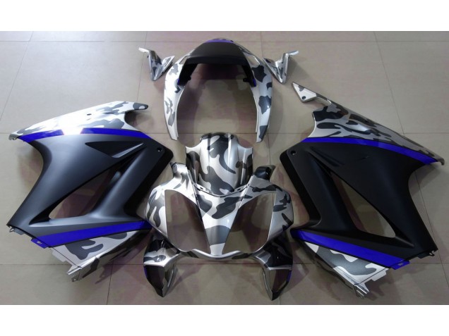 02-12 Grau Tarnung & Blau VFR800 Verkleidung