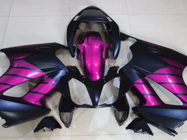 02-12 Matt Schwarz & Pink VFR800 Verkleidung