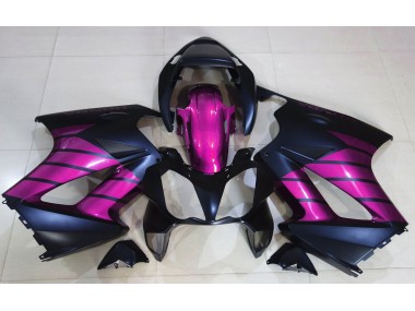 02-12 Matt Schwarz & Pink VFR800 Verkleidung