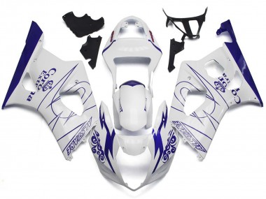 03-04 Weiß Corona Benutzerdefinierter Stil GSXR 1000 Verkleidung