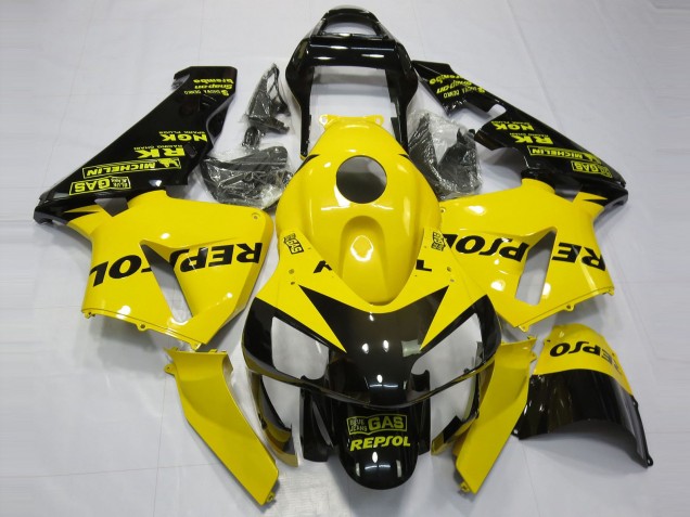 03-04 Gelb Glänzend Repsol CBR600RR Verkleidung
