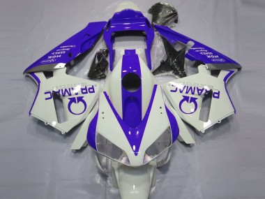 03-04 Glänzend Weiß & Blau Pramac CBR600RR Verkleidung