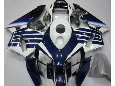 03-04 Glänzend Weiß & Blau Verblasst CBR600RR Verkleidung