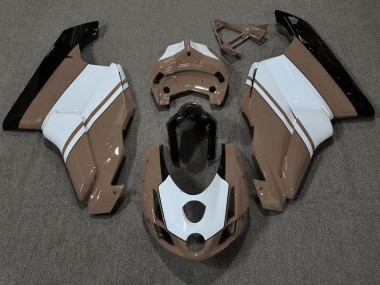 03-04 Glänzend Braun & Weiß Ducati 749 999 Verkleidung