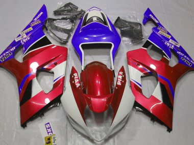 03-04 Glänzend Candy Red & Blau GSXR 1000 Verkleidung