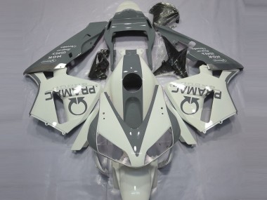 03-04 Glänzend Weiß & Grau Pramac CBR600RR Verkleidung