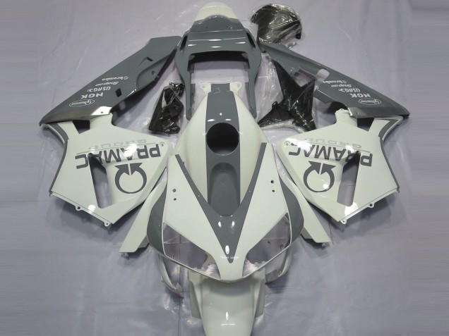 03-04 Glänzend Weiß & Grau Pramac CBR600RR Verkleidung