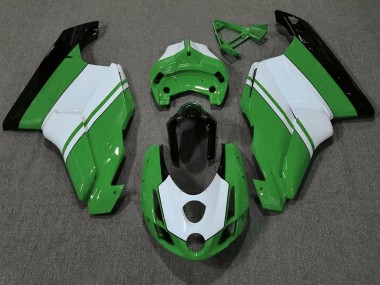 03-04 Glänzend Grün & Weiß Ducati 749 999 Verkleidung