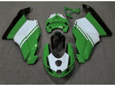 03-04 Glänzend Grün & Weiß Ducati 749 999 Verkleidung