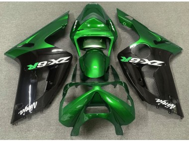 03-04 Glänzend Grün & Schwarz ZX6R Verkleidung