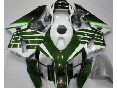 03-04 Glänzend Weiß & Grün Verblassen CBR600RR Verkleidung