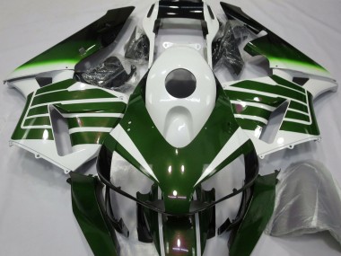 03-04 Glänzend Weiß & Grün Verblassen CBR600RR Verkleidung