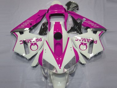 03-04 Glänzend Weiß & Rosa Pramac CBR600RR Verkleidung