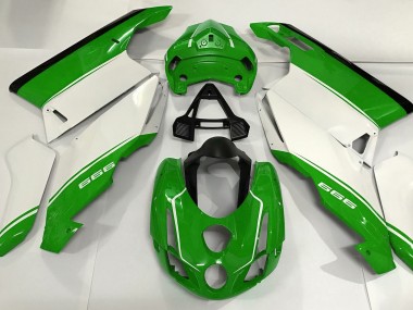 03-04 Weiß Grün & Schwarz Ducati 749 999 Verkleidung