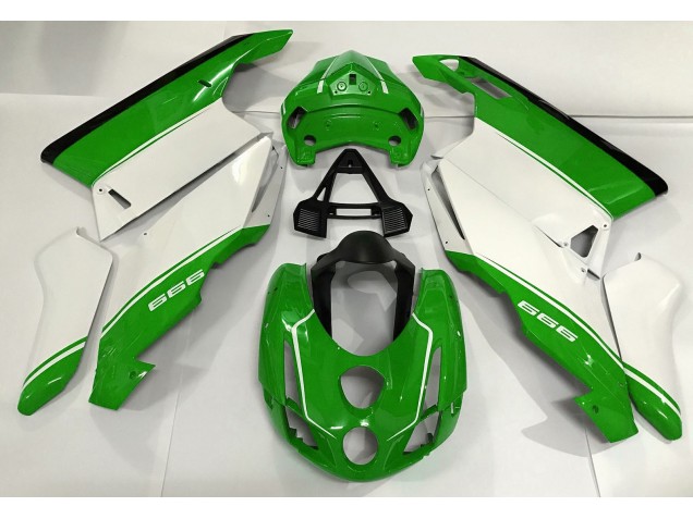 03-04 Weiß Grün & Schwarz Ducati 749 999 Verkleidung