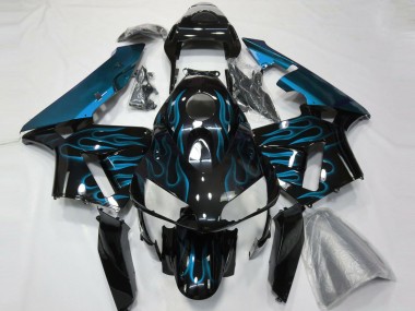 03-04 Hellblau Flamme CBR600RR Verkleidung