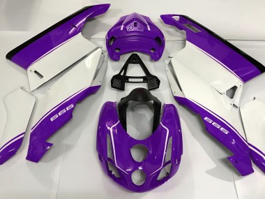 03-04 Weiß Lila & Schwarz Ducati 749 999 Verkleidung