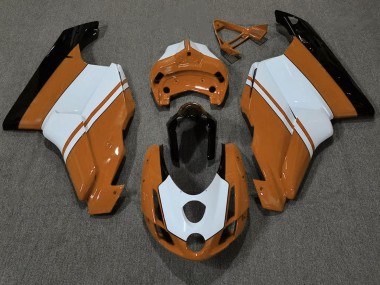03-04 Orange Glänzend & Weiß Ducati 749 999 Verkleidung