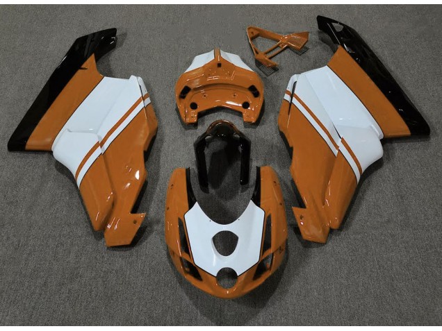 03-04 Orange Glänzend & Weiß Ducati 749 999 Verkleidung