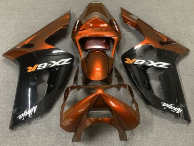 03-04 Orange Glänzend & Schwarz ZX6R Verkleidung