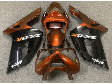 03-04 Orange Glänzend & Schwarz ZX6R Verkleidung