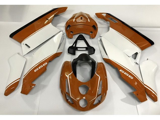 03-04 Weiß Orange & Schwarz Ducati 749 999 Verkleidung