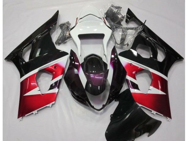 03-04 Rot Glänzend & Weiß GSXR 1000 Verkleidung