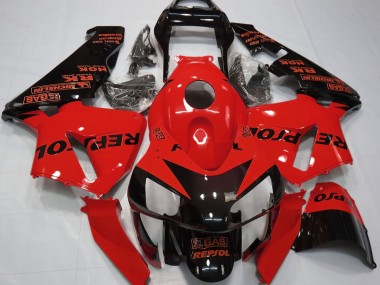 03-04 Rot Glänzend Repsol CBR600RR Verkleidung