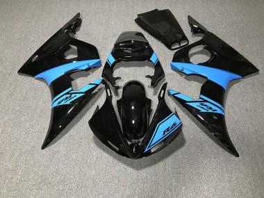 03-04 Schwarz Glänzend & Hellblau R6 Verkleidung