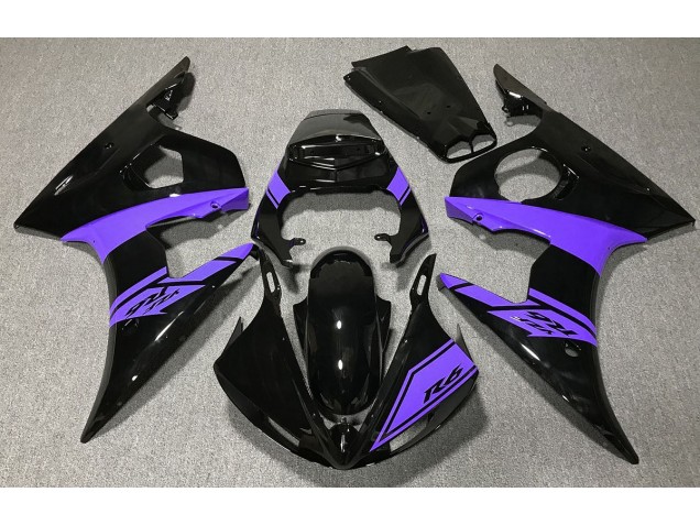 03-04 Schwarz Glänzend & Lila R6 Verkleidung