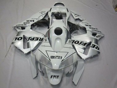 03-04 Weiß Silber Repsol CBR600RR Verkleidung