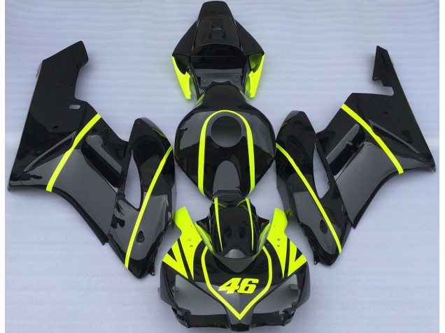 04-05 Ganz In Schwarz & High Viz 46 CBR1000RR Verkleidung